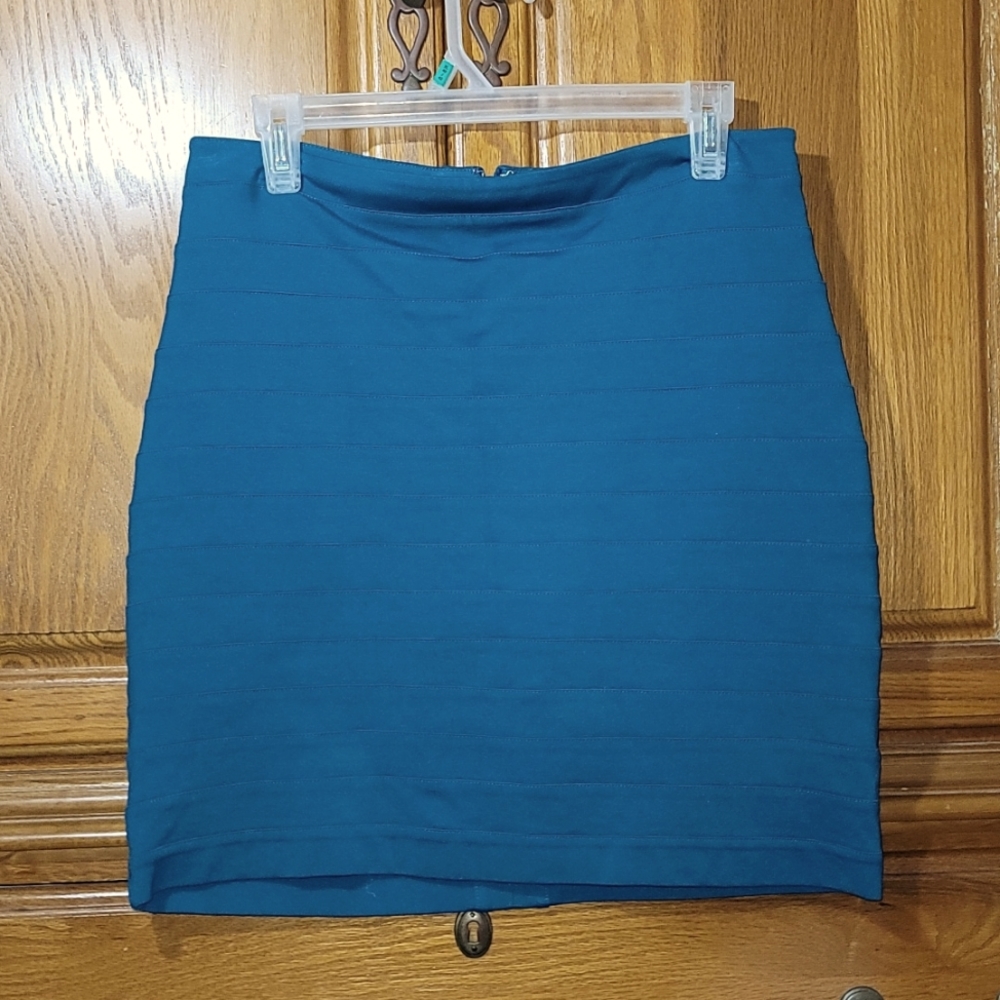 Dark blue/turquoise mini skirt